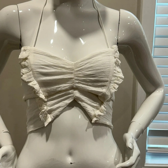 FREE PEOPLE ENDLESS SUMMER FLY AWAY HALTER CROPPED TOP - Picture 4 of 7